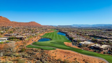 This is definitely a WOW home with STUNNING VIEWS of two on Entrada at Snow Canyon in Utah - for sale on GolfHomes.com, golf home, golf lot
