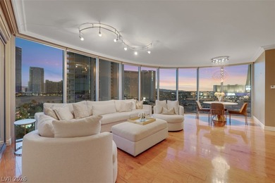 Stunning corner residence with dramatic curved floor-to-ceiling on  in Nevada - for sale on GolfHomes.com, golf home, golf lot