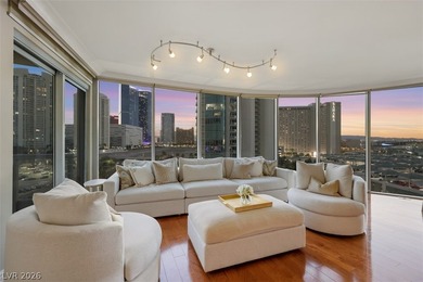 Stunning corner residence with dramatic curved floor-to-ceiling on  in Nevada - for sale on GolfHomes.com, golf home, golf lot