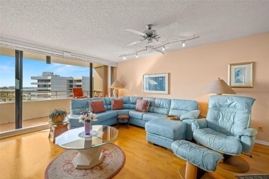 Lush tropical and water views await from this 12th floor condo on Pasadena Yacht and Country Club in Florida - for sale on GolfHomes.com, golf home, golf lot