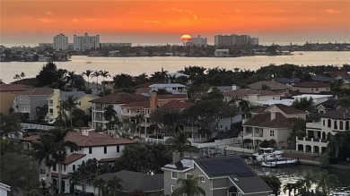 Lush tropical and water views await from this 12th floor condo on Pasadena Yacht and Country Club in Florida - for sale on GolfHomes.com, golf home, golf lot