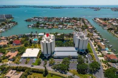 Lush tropical and water views await from this 12th floor condo on Pasadena Yacht and Country Club in Florida - for sale on GolfHomes.com, golf home, golf lot