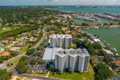 Lush tropical and water views await from this 12th floor condo on Pasadena Yacht and Country Club in Florida - for sale on GolfHomes.com, golf home, golf lot
