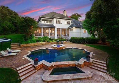 Escape to this sleek 5 bed, 4.5 bath two story contemporary home on Carmel Country Club in North Carolina - for sale on GolfHomes.com, golf home, golf lot