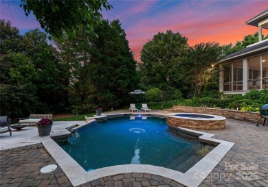 Escape to this sleek 5 bed, 4.5 bath two story contemporary home on Carmel Country Club in North Carolina - for sale on GolfHomes.com, golf home, golf lot