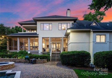 Escape to this sleek 5 bed, 4.5 bath two story contemporary home on Carmel Country Club in North Carolina - for sale on GolfHomes.com, golf home, golf lot