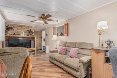This 2 bedroom/2bath mobile home is immaculate and incredibly on Tucson Estates Golf Course in Arizona - for sale on GolfHomes.com, golf home, golf lot