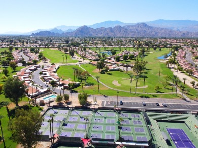Nestled in the highly sought-after gated community of Palm on Palm Desert Resort Country Club in California - for sale on GolfHomes.com, golf home, golf lot