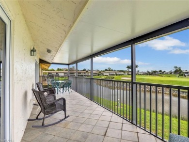 Discover this charming 2-bedroom, 2-bath waterfront home on The Glades Golf and Country Club in Florida - for sale on GolfHomes.com, golf home, golf lot