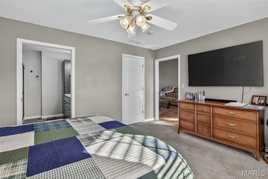 Water view sprawling ranch  home in beautiful Raintreee on Raintree Country Club in Missouri - for sale on GolfHomes.com, golf home, golf lot