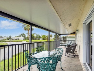 Discover this charming 2-bedroom, 2-bath waterfront home on The Glades Golf and Country Club in Florida - for sale on GolfHomes.com, golf home, golf lot