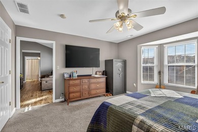 Water view sprawling ranch  home in beautiful Raintreee on Raintree Country Club in Missouri - for sale on GolfHomes.com, golf home, golf lot