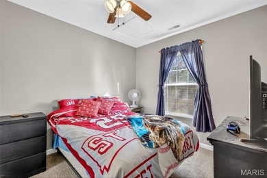 Water view sprawling ranch  home in beautiful Raintreee on Raintree Country Club in Missouri - for sale on GolfHomes.com, golf home, golf lot