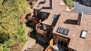 Eastman condo with 3 levels of living space and beautiful sunset on Eastman Golf Links in New Hampshire - for sale on GolfHomes.com, golf home, golf lot