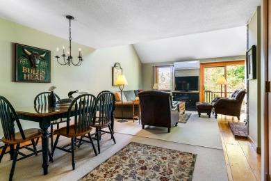 Eastman condo with 3 levels of living space and beautiful sunset on Eastman Golf Links in New Hampshire - for sale on GolfHomes.com, golf home, golf lot