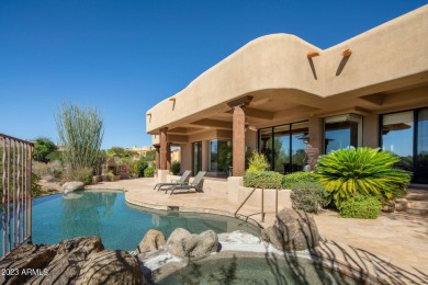 True to design Arizona architecture with expansive views of on Troon North Golf Club  in Arizona - for sale on GolfHomes.com, golf home, golf lot