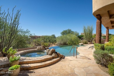 True to design Arizona architecture with expansive views of on Troon North Golf Club  in Arizona - for sale on GolfHomes.com, golf home, golf lot