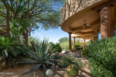 True to design Arizona architecture with expansive views of on Troon North Golf Club  in Arizona - for sale on GolfHomes.com, golf home, golf lot