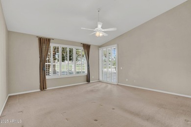 Beautiful golf-course 2 bed + den home nestled along the on Tuscany Falls At Pebble Creek in Arizona - for sale on GolfHomes.com, golf home, golf lot