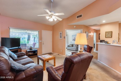 Don't missed this furnished VAULTED Penasco plan with open floor on Sun Village Golf Course in Arizona - for sale on GolfHomes.com, golf home, golf lot