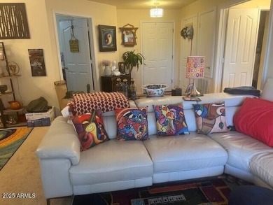 Resort-style living in this delightful 1 bedroom + den, 1 on Sun City Grand Golf Couse and Club in Arizona - for sale on GolfHomes.com, golf home, golf lot