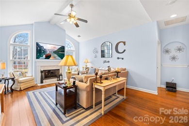 Brick end-unit patio home with flowing floor plan - vaulted on Highland Creek Golf Club in North Carolina - for sale on GolfHomes.com, golf home, golf lot