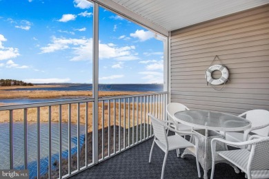 Direct bay views abound from this beautiful 2-story condo in on Bethany Bay Golf Club in Delaware - for sale on GolfHomes.com, golf home, golf lot