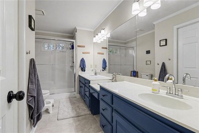 Stunning traditional brick-front home with exceptional curb on Heritage Golf Links in Georgia - for sale on GolfHomes.com, golf home, golf lot