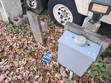 Oversized cul de sac lot with nice shed and camper on site on Captains Cove Golf and Yacht Club in Virginia - for sale on GolfHomes.com, golf home, golf lot