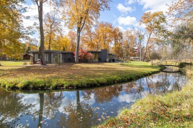 Architect Frank Lloyd Wright would be proud of this Mid-century on Battle Creek Country Club in Michigan - for sale on GolfHomes.com, golf home, golf lot