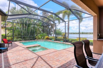 Welcome to your dream home--an elegant three-bedroom on Lakewood Ranch Golf and Country Club in Florida - for sale on GolfHomes.com, golf home, golf lot