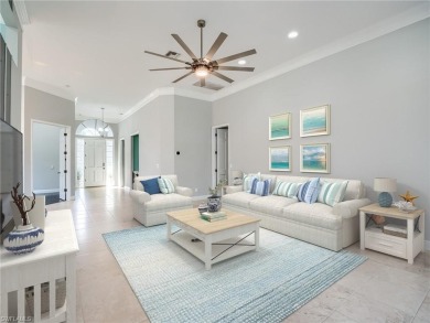 Experience breathtaking sunsets with sweeping water and golf on Estero Country Club in Florida - for sale on GolfHomes.com, golf home, golf lot