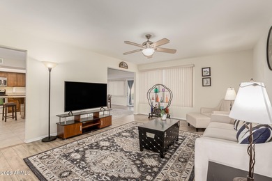 Step through the double entry doors into a comfortable on Ahwatukee Country Club in Arizona - for sale on GolfHomes.com, golf home, golf lot