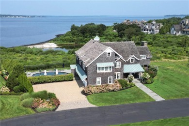 WATERFRONT  Nantucket Shingle Style beautifully sited to take on Carnegie Abbey Club in Rhode Island - for sale on GolfHomes.com, golf home, golf lot