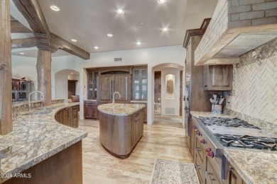 This high-quality custom home with sunset views in guard-gated on Mirabel Golf Club in Arizona - for sale on GolfHomes.com, golf home, golf lot