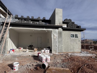 Sweeping open layout with vaulted great room and cozy fireplace on Sky Mountain Golf Course in Utah - for sale on GolfHomes.com, golf home, golf lot