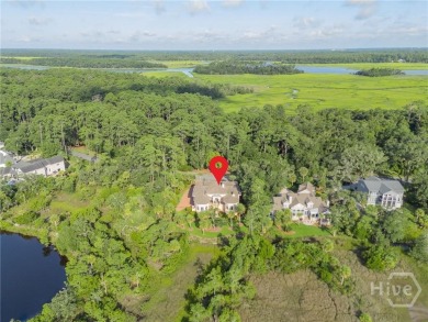 Elegant, Mediterranean style,  single-level home with soaring on The Landings Club - Marshwood in Georgia - for sale on GolfHomes.com, golf home, golf lot