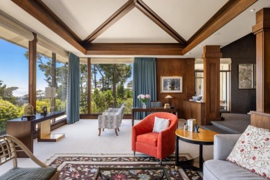 Located near the Lodge, this home offers breathtaking views of on Poppy Hills Golf Course in California - for sale on GolfHomes.com, golf home, golf lot