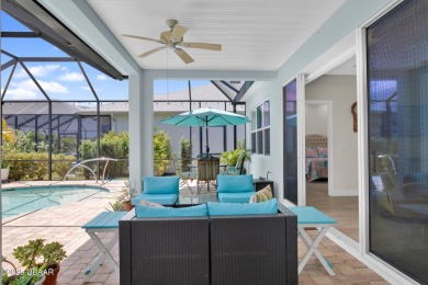 Tropical-inspired Coconut model single-family pool & spa home on LPGA International Golf Course in Florida - for sale on GolfHomes.com, golf home, golf lot