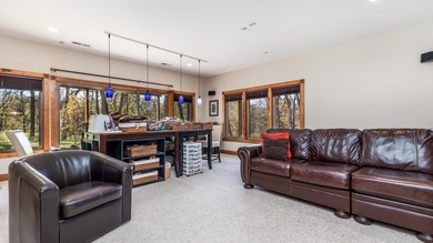 Gorgeous 3 bedroom, 3.5 bath contemporary ranch with rustic on Eagle Ridge Inn and Resort in Illinois - for sale on GolfHomes.com, golf home, golf lot