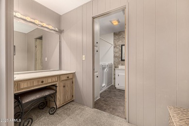 Great curb appeal to this corner lot 2 bed 2 bath furnished home on Fountain of the Sun Country Club in Arizona - for sale on GolfHomes.com, golf home, golf lot