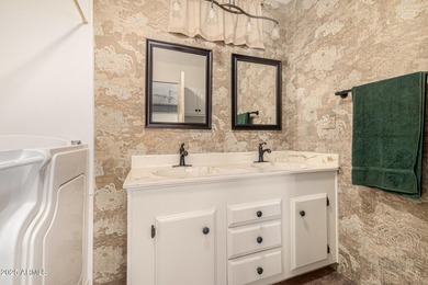 Great curb appeal to this corner lot 2 bed 2 bath furnished home on Fountain of the Sun Country Club in Arizona - for sale on GolfHomes.com, golf home, golf lot