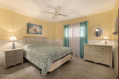 Great curb appeal to this corner lot 2 bed 2 bath furnished home on Fountain of the Sun Country Club in Arizona - for sale on GolfHomes.com, golf home, golf lot