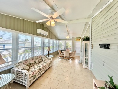 This spacious FULLY furnished mobile home, located in the on Sun n Lake Golf and Country Club in Florida - for sale on GolfHomes.com, golf home, golf lot