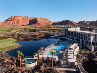 Views of Lava and Hole 9 on the Black Desert Golf Course on Entrada at Snow Canyon in Utah - for sale on GolfHomes.com, golf home, golf lot