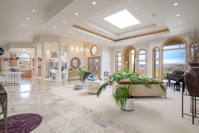 Custom 7,760 SF Home with Panoramic Mountain, Temple & City on St. George Golf Course in Utah - for sale on GolfHomes.com, golf home, golf lot