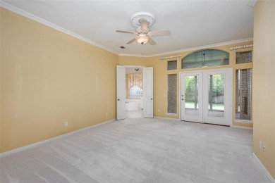 Let the golf cart paths welcome you to this refined single-story on Stonebridge Ranch Country Club in Texas - for sale on GolfHomes.com, golf home, golf lot