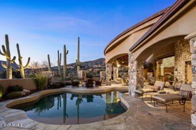 European masterpiece with stunning mountain, Valley and sunset on Desert Mountain Golf Club - Renegade Course in Arizona - for sale on GolfHomes.com, golf home, golf lot