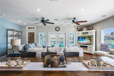 Stunning Waterfront Home on the Desirable Shady Side of Island on Palmilla Beach Golf Club in Texas - for sale on GolfHomes.com, golf home, golf lot