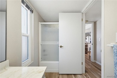 Ground-floor, single-story condo with two patios and stunning on London Bridge Golf Course in Arizona - for sale on GolfHomes.com, golf home, golf lot